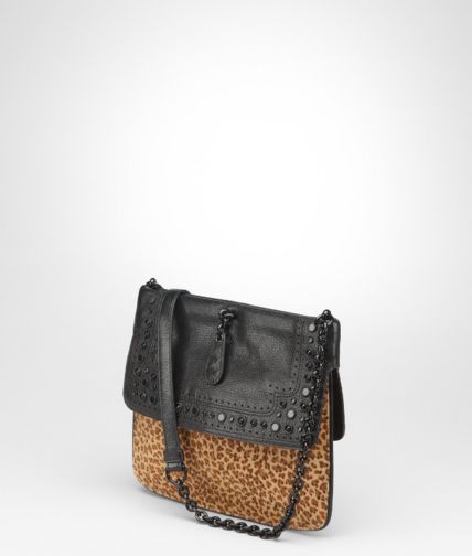 BOTTEGA VENETA - Kenya Nero Pony Madras Heritage Mirror Bag