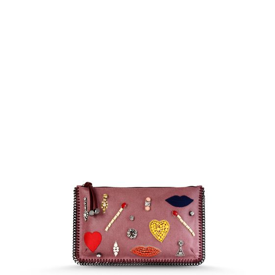 Stella McCartney, Falabella Appliqué Embroidery Clutch