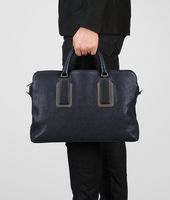 Bottega Veneta® Prusse Buffalo Leather Metal Briefcase Bottega Veneta® Prusse Buffalo Leather Metal Briefcase