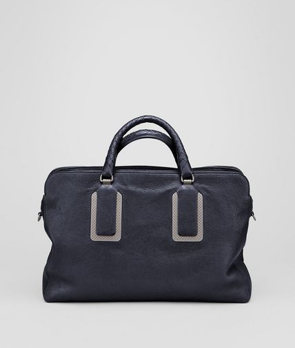 BOTTEGA VENETA - Prusse Buffalo Leather Metal Briefcase