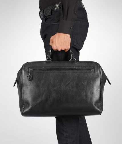 BOTTEGA VENETA - NERO MADRAS HERITAGE BRIEFCASE