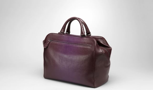 BOTTEGA VENETA - AUBERGINE PURPURA MADRAS SFUMATO BRERA BAG