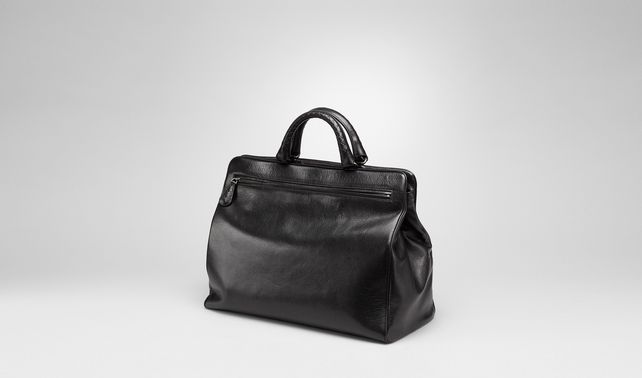BOTTEGA VENETA - TOTE BAG AUS MADRASLEDER HERITAGE NERO