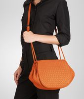 Bottega Veneta® Tangerine Intrecciato Nappa Cross Body Bag Bottega Veneta® Tangerine Intrecciato Nappa Cross Body Bag