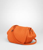 Bottega Veneta® Tangerine Intrecciato Nappa Cross Body Bag Bottega Veneta® Tangerine Intrecciato Nappa Cross Body Bag