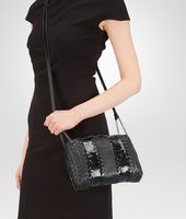 Bottega Veneta® Nero Intrecciato Nappa Ayers Messenger Bottega Veneta® Nero Intrecciato Nappa Ayers Messenger