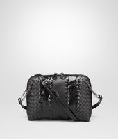 Bottega Veneta® Nero Intrecciato Nappa Ayers Messenger Bottega Veneta® Nero Intrecciato Nappa Ayers Messenger