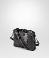 Bottega Veneta® Nero Intrecciato Nappa Ayers Messenger Bottega Veneta® Nero Intrecciato Nappa Ayers Messenger
