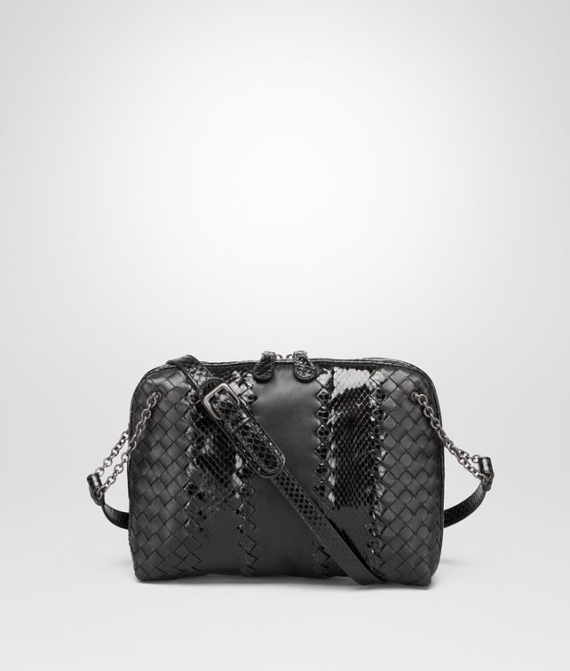 BOTTEGA VENETA BORSA A TRACOLLA IN NAPPA NERO E AYERS Borsa a Tracolla D fp