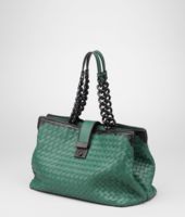 Bottega Veneta® Menthe Intrecciato Nappa Glass Bag Bottega Veneta® Menthe Intrecciato Nappa Glass Bag