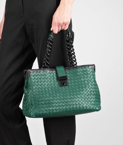 BOTTEGA VENETA - Menthe Intrecciato Nappa Glass Bag
