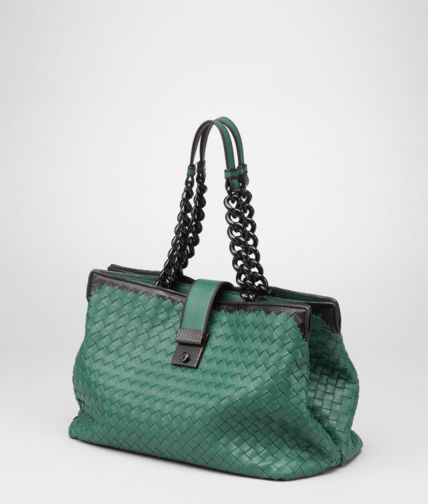 BOTTEGA VENETA - Menthe Intrecciato Nappa Glass Bag