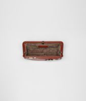 Bottega Veneta® BURNT RED MADRAS CHIAROSCURO CLUTCH Bottega Veneta® BURNT RED MADRAS CHIAROSCURO CLUTCH