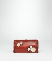 Bottega Veneta® BURNT RED MADRAS CHIAROSCURO CLUTCH Bottega Veneta® BURNT RED MADRAS CHIAROSCURO CLUTCH