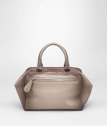 BOTTEGA VENETA - SAND LIZARD SFUMATA NOIRCI BRERA BAG