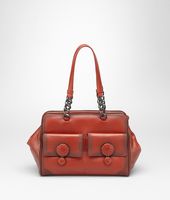 Bottega Veneta® BURNT RED MADRAS CHIAROSCURO BAG Bottega Veneta® BURNT RED MADRAS CHIAROSCURO BAG