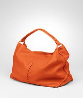 Bottega Veneta® Tasche aus gewaschenem Cervo Leder Tangerine Bottega Veneta® Tasche aus gewaschenem Cervo Leder Tangerine