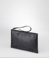 Bottega Veneta® Nero Madras Heritage Mirror Pouch Bottega Veneta® Nero Madras Heritage Mirror Pouch