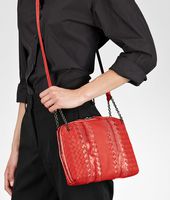 Bottega Veneta® New Red Intrecciato Nappa Ayers Messenger Bottega Veneta® New Red Intrecciato Nappa Ayers Messenger