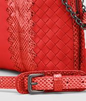 Bottega Veneta® New Red Intrecciato Nappa Ayers Messenger Bottega Veneta® New Red Intrecciato Nappa Ayers Messenger