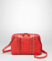 Bottega Veneta® New Red Intrecciato Nappa Ayers Messenger Bottega Veneta® New Red Intrecciato Nappa Ayers Messenger