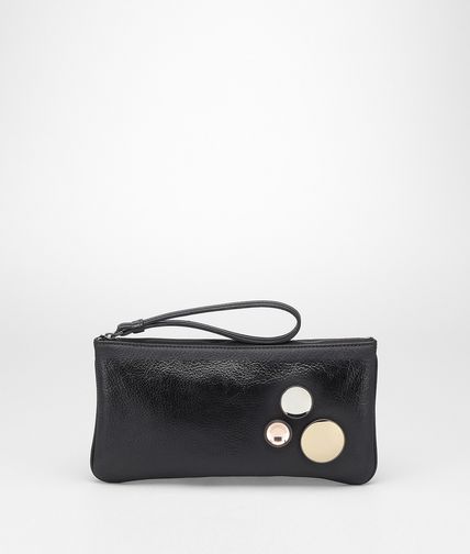BOTTEGA VENETA - NERO MADRAS CHIAROSCURO Pouch