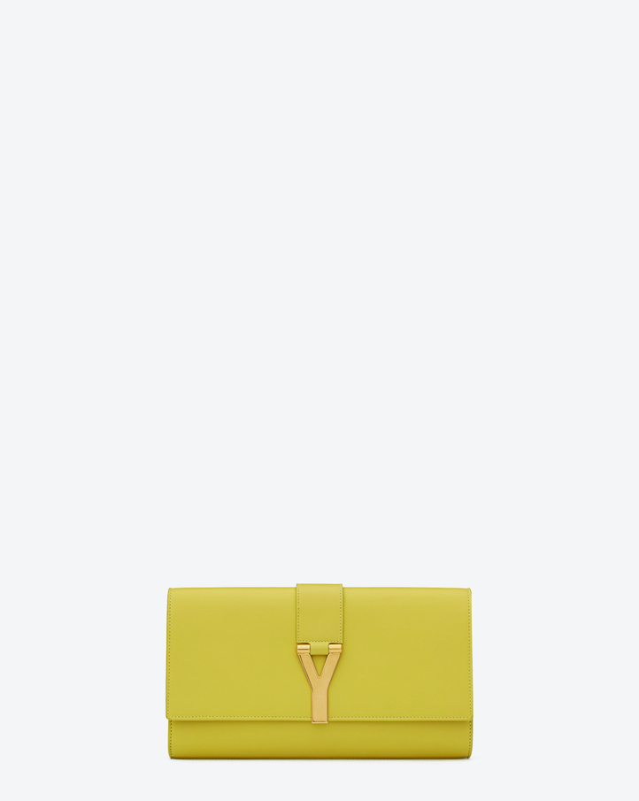 ysl clutch yellow
