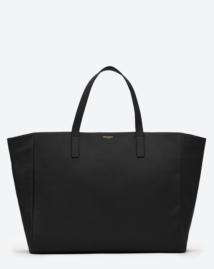 saintlaurent, Classic East-West Shopping Saint Laurent Bag In Black Suede And Leather