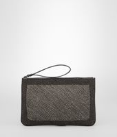 Bottega Veneta® MEDIUM GREY BELLAGIO AYERS Pouch Bottega Veneta® MEDIUM GREY BELLAGIO AYERS Pouch