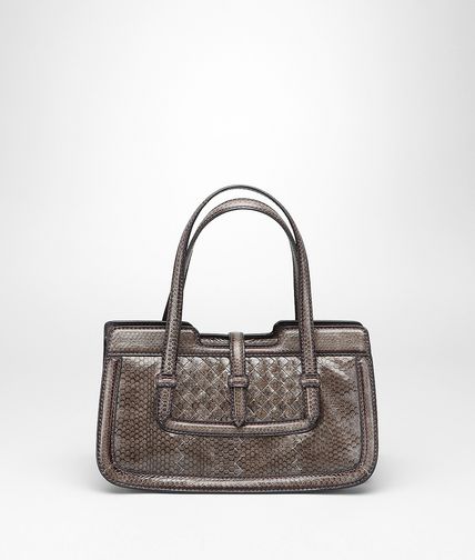 BOTTEGA VENETA - MEDIUM GREY HARDWICKII BORDER BAG