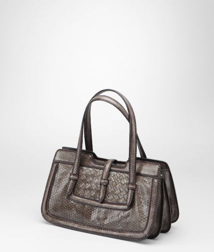 BOTTEGA VENETA - MEDIUM GREY HARDWICKII BORDER BAG