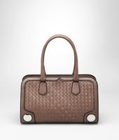 Bottega Veneta® MUD INTRECCIO BORDER CALF SPHERE BAG Bottega Veneta® MUD INTRECCIO BORDER CALF SPHERE BAG