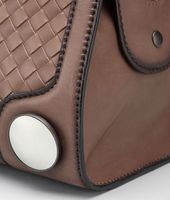 Bottega Veneta® MUD INTRECCIO BORDER CALF SPHERE BAG Bottega Veneta® MUD INTRECCIO BORDER CALF SPHERE BAG