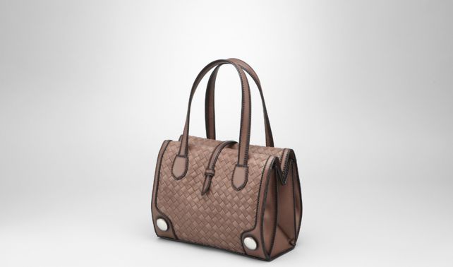 BOTTEGA VENETA - BORDER SPHERE TASCHE AUS KALBSLEDER INTRECCIO MUD