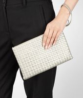 Bottega Veneta® PLATINUM INTRECCIATO NAPPA METALLIZZATO Pouch Bottega Veneta® PLATINUM INTRECCIATO NAPPA METALLIZZATO Pouch