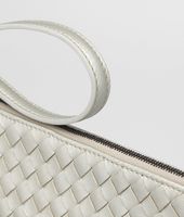 Bottega Veneta® PLATINUM INTRECCIATO NAPPA METALLIZZATO Pouch Bottega Veneta® PLATINUM INTRECCIATO NAPPA METALLIZZATO Pouch
