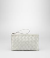 Bottega Veneta® PLATINUM INTRECCIATO NAPPA METALLIZZATO Pouch Bottega Veneta® PLATINUM INTRECCIATO NAPPA METALLIZZATO Pouch