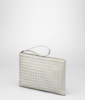 Bottega Veneta® PLATINUM INTRECCIATO NAPPA METALLIZZATO Pouch Bottega Veneta® PLATINUM INTRECCIATO NAPPA METALLIZZATO Pouch