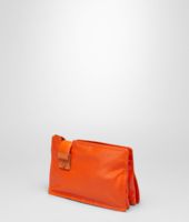 Bottega Veneta® TANGERINE SETASETTANTA CLUTCH Bottega Veneta® TANGERINE SETASETTANTA CLUTCH