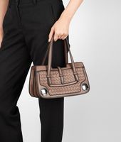 Bottega Veneta® MUD INTRECCIO BORDER CALF SPHERE BAG Bottega Veneta® MUD INTRECCIO BORDER CALF SPHERE BAG
