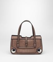 Bottega Veneta® MUD INTRECCIO BORDER CALF SPHERE BAG Bottega Veneta® MUD INTRECCIO BORDER CALF SPHERE BAG