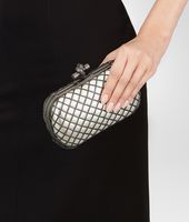Bottega Veneta® PLATINUM METAL GRID KNOT Bottega Veneta® PLATINUM METAL GRID KNOT
