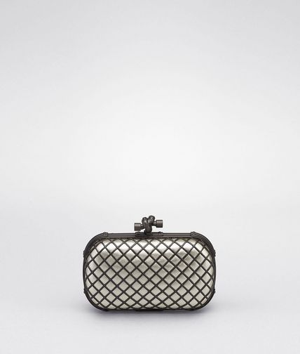 BOTTEGA VENETA - PLATINUM METAL GRID KNOT