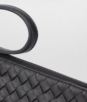 Bottega Veneta® NERO INTRECCIATO NAPPA METALLIZZATO Pouch Bottega Veneta® NERO INTRECCIATO NAPPA METALLIZZATO Pouch