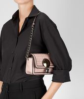 Bottega Veneta® BLUSH INTRECCIO BORDER CALF SPHERE BAG Bottega Veneta® BLUSH INTRECCIO BORDER CALF SPHERE BAG