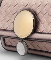 Bottega Veneta® BLUSH INTRECCIO BORDER CALF SPHERE BAG Bottega Veneta® BLUSH INTRECCIO BORDER CALF SPHERE BAG