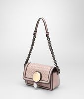 Bottega Veneta® BLUSH INTRECCIO BORDER CALF SPHERE BAG Bottega Veneta® BLUSH INTRECCIO BORDER CALF SPHERE BAG
