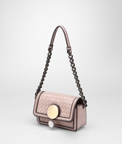 BOTTEGA VENETA - BLUSH INTRECCIO BORDER CALF SPHERE BAG