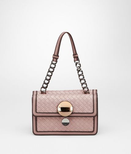 BOTTEGA VENETA - BLUSH INTRECCIO BORDER CALF SPHERE BAG
