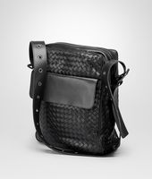 Bottega Veneta® Nero Intrecciato Vn Cross Body Messenger Bottega Veneta® Nero Intrecciato Vn Cross Body Messenger